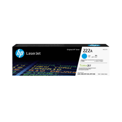 Toner HP d'origine 222A Bleu (W2221A)