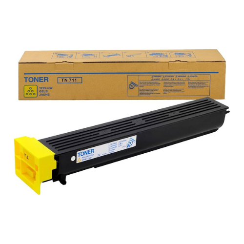 Toner Konica Minolta TN711Y jaune Compatible pour Bizhub C654 C754
